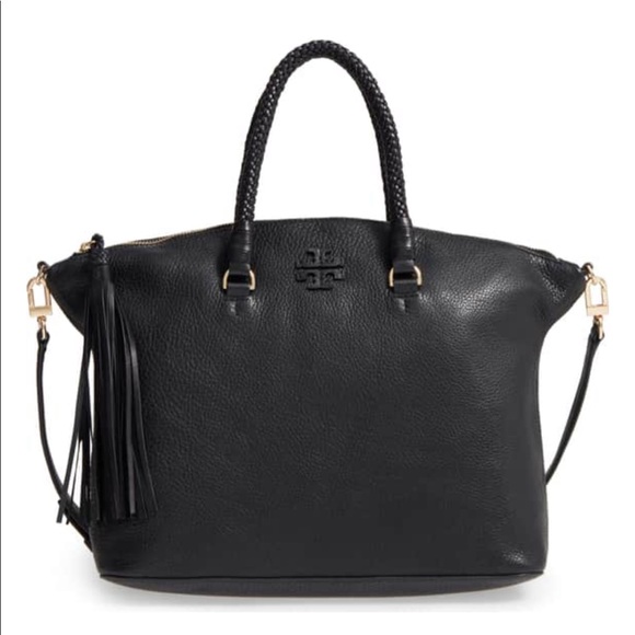 TORY BURCH TAYLOR SATCHEL in BLACK - Picture 2 of 7